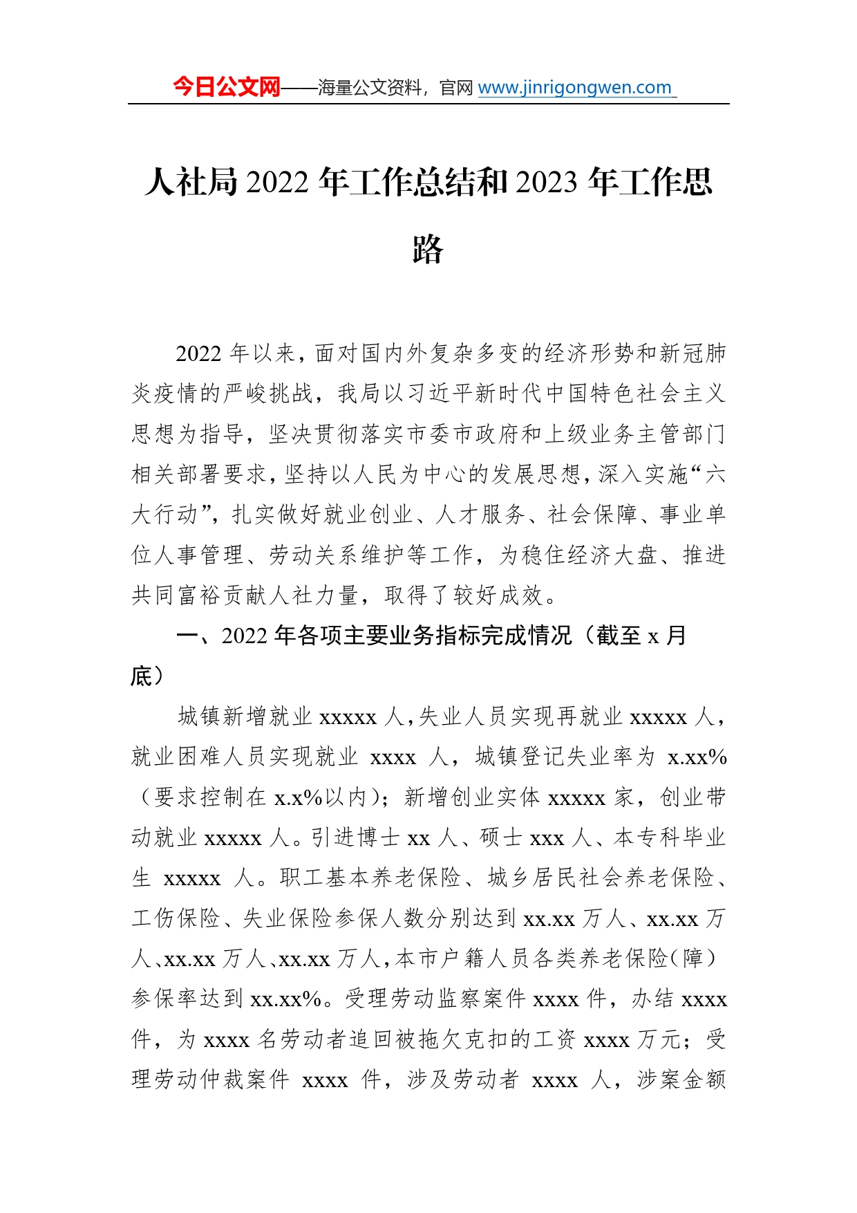 人社局2022年工作总结和2023年工作思路汇编（4篇）_第2页