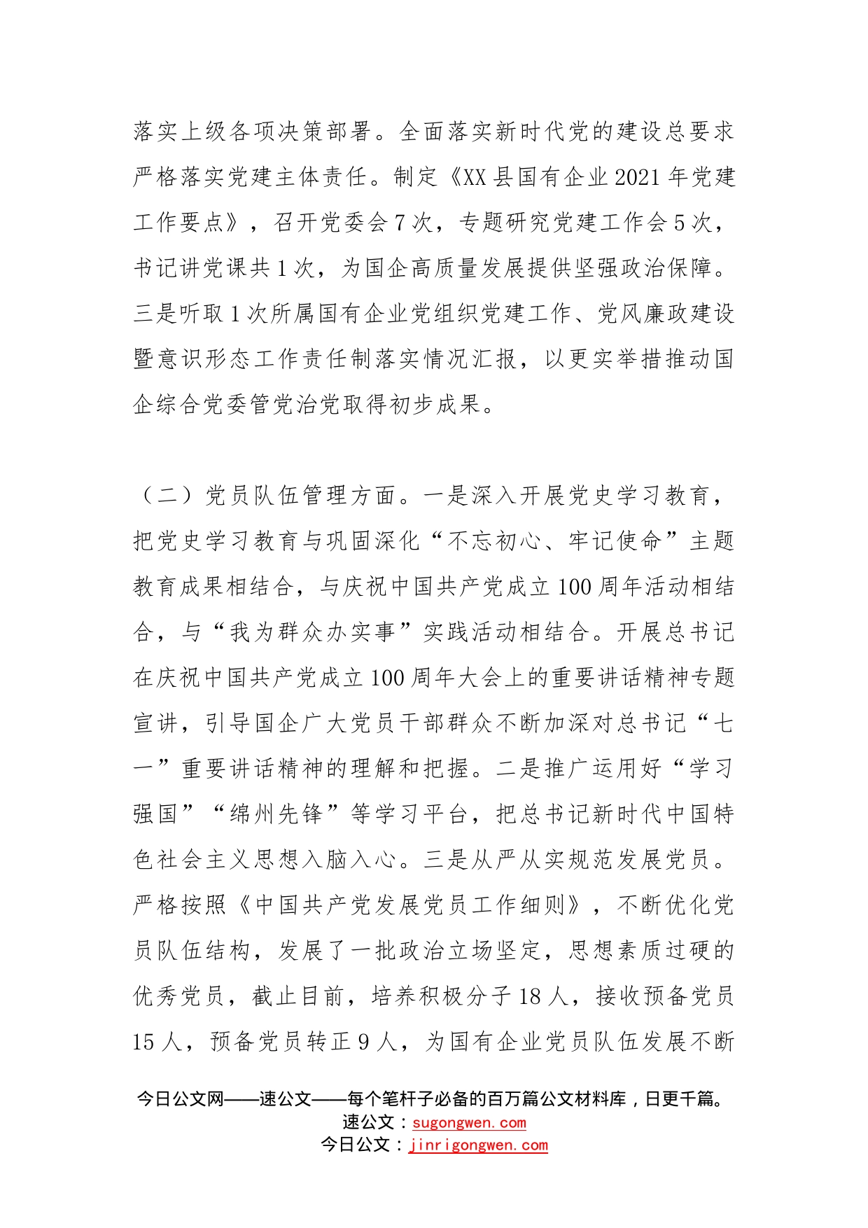 国企综合党委工作总结_第2页