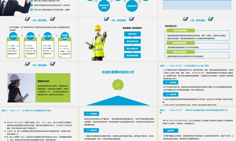安全生产主题PPT课件模板