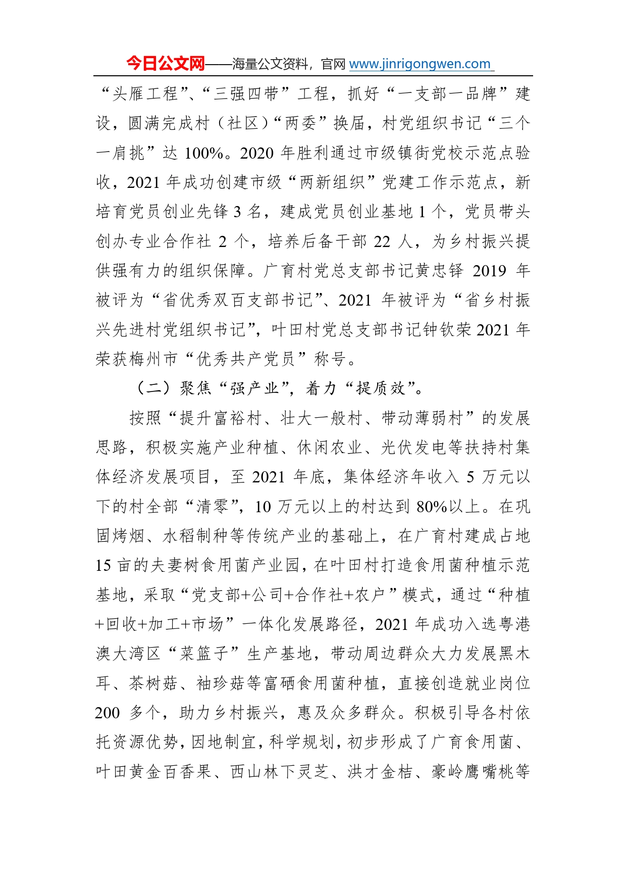 党委副书记、镇长在镇第十七届人民代表大会第三次会议上关于2022年政府乡村振兴专题工作报告6_第2页