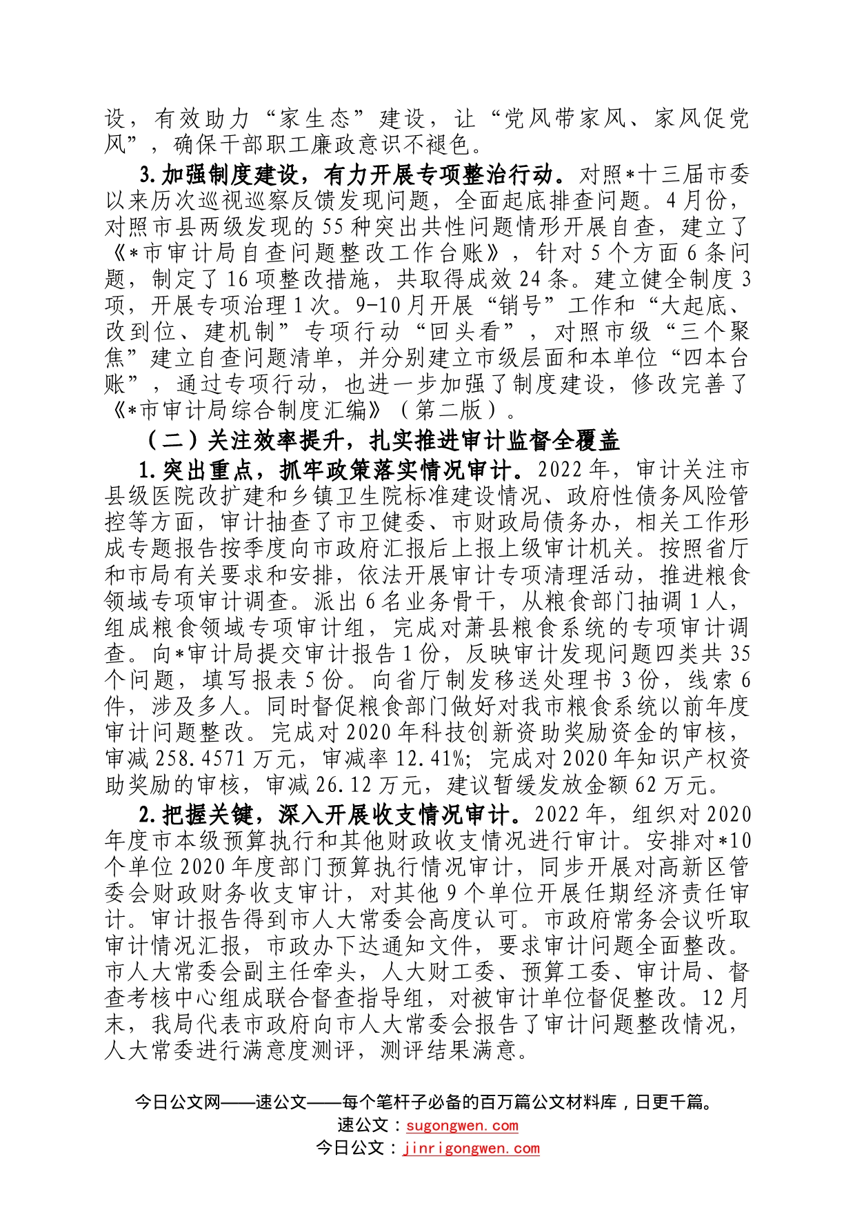 市审计局2022年工作总结及2023年工作计划2_第2页