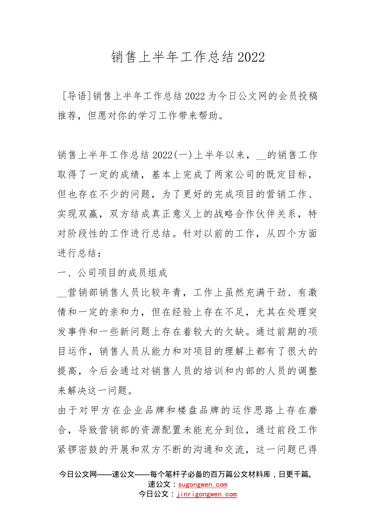 销售上半年工作总结2022_第1页