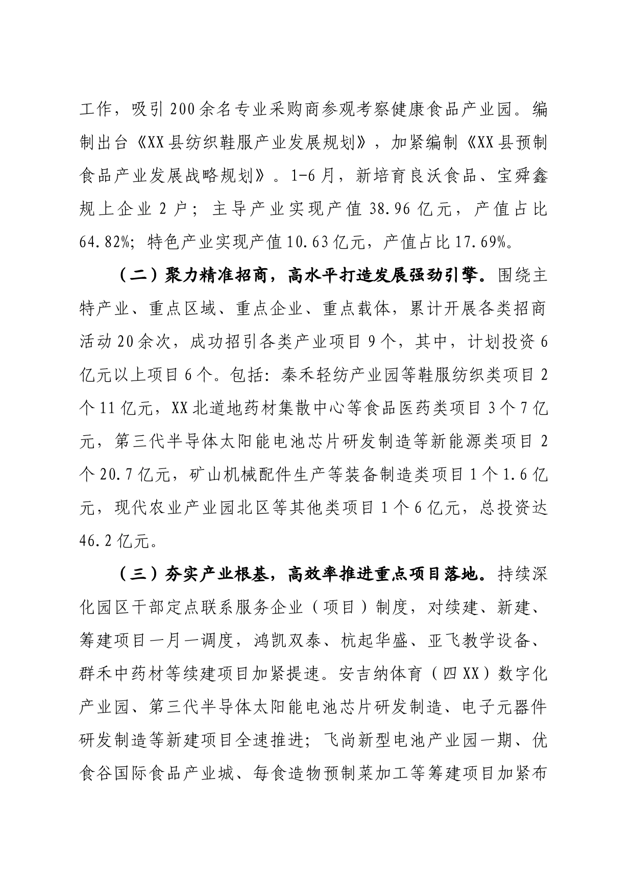 工业园区2023年上半年工作总结及下半年工作计划_第2页