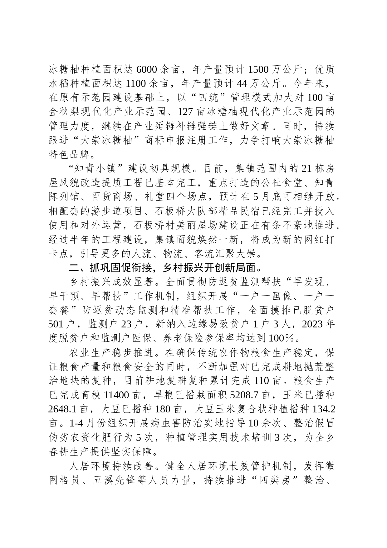 镇政府2023年上半年工作总结及下半年目标任务和工作安排_第2页