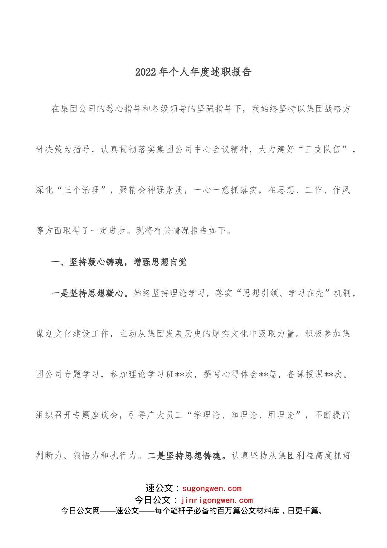 2022年个人年度述职报告_第1页