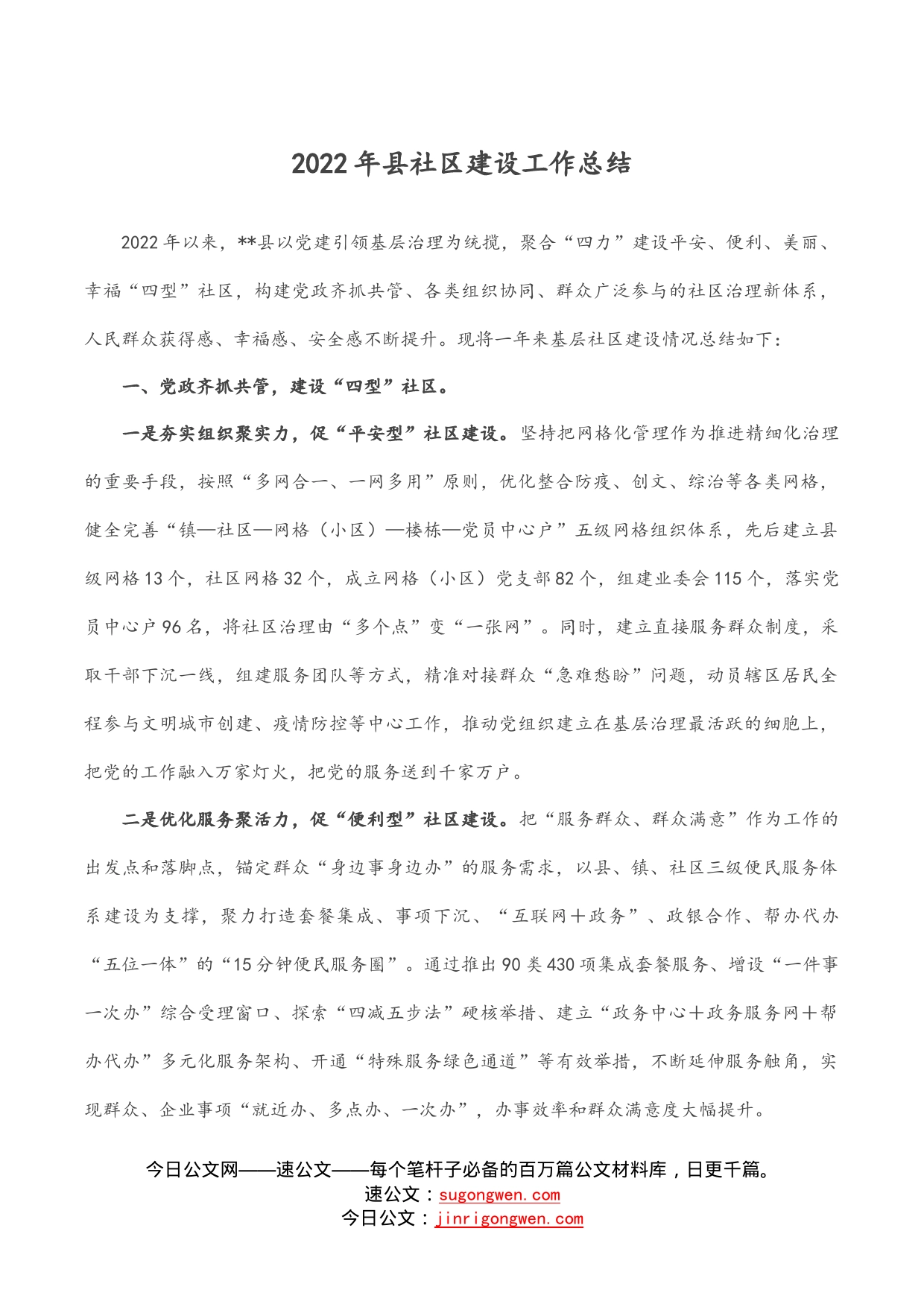 2022年县社区建设工作总结_第1页