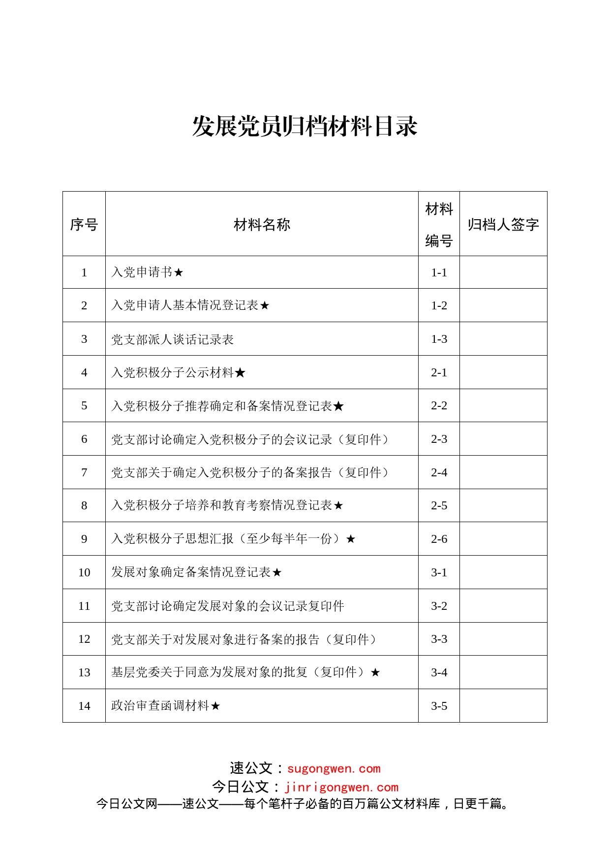 发展党员表册模板34套_第1页