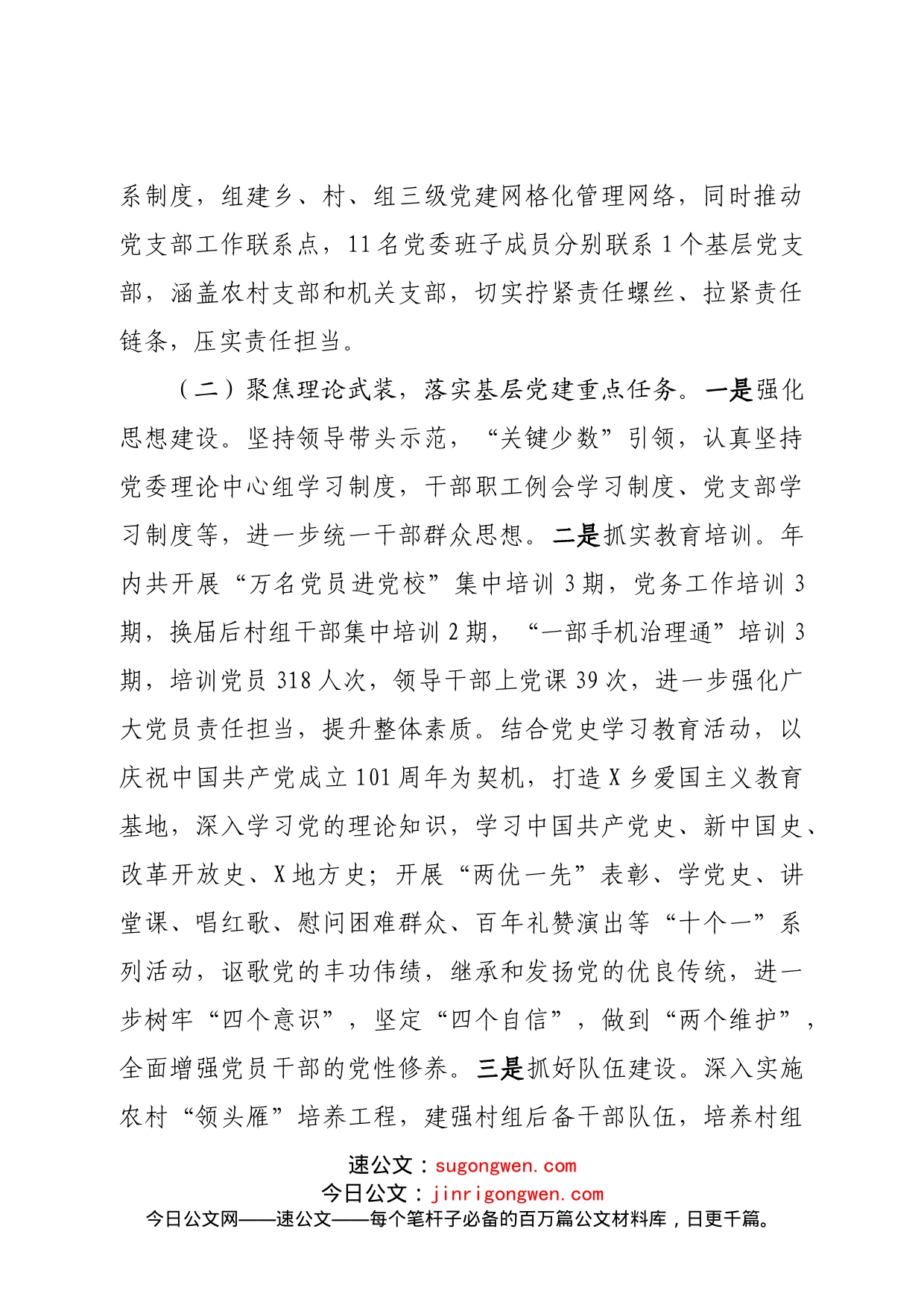 2022年度抓基层党建工作述职报告（乡党委书记）_第2页