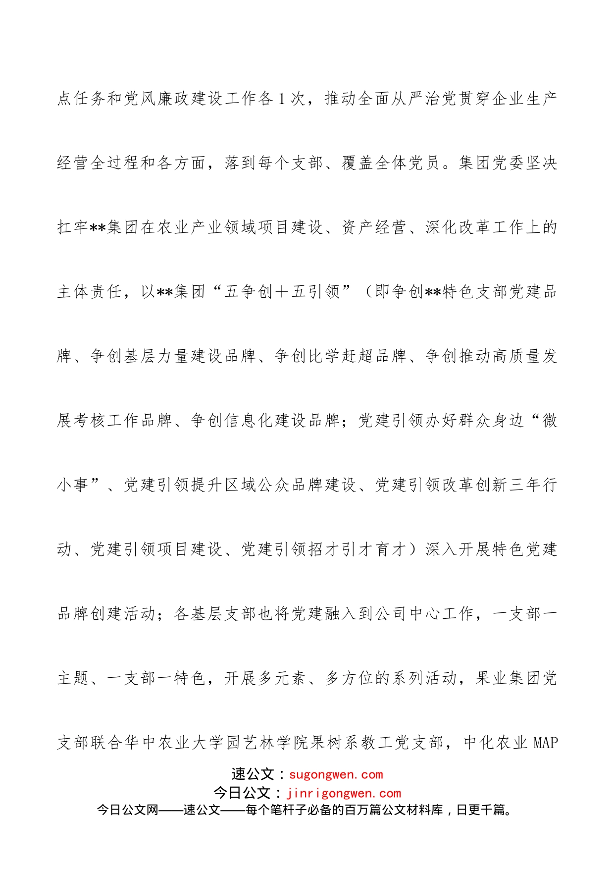 集团公司全面从严治党主体责任落实情况的报告_第2页