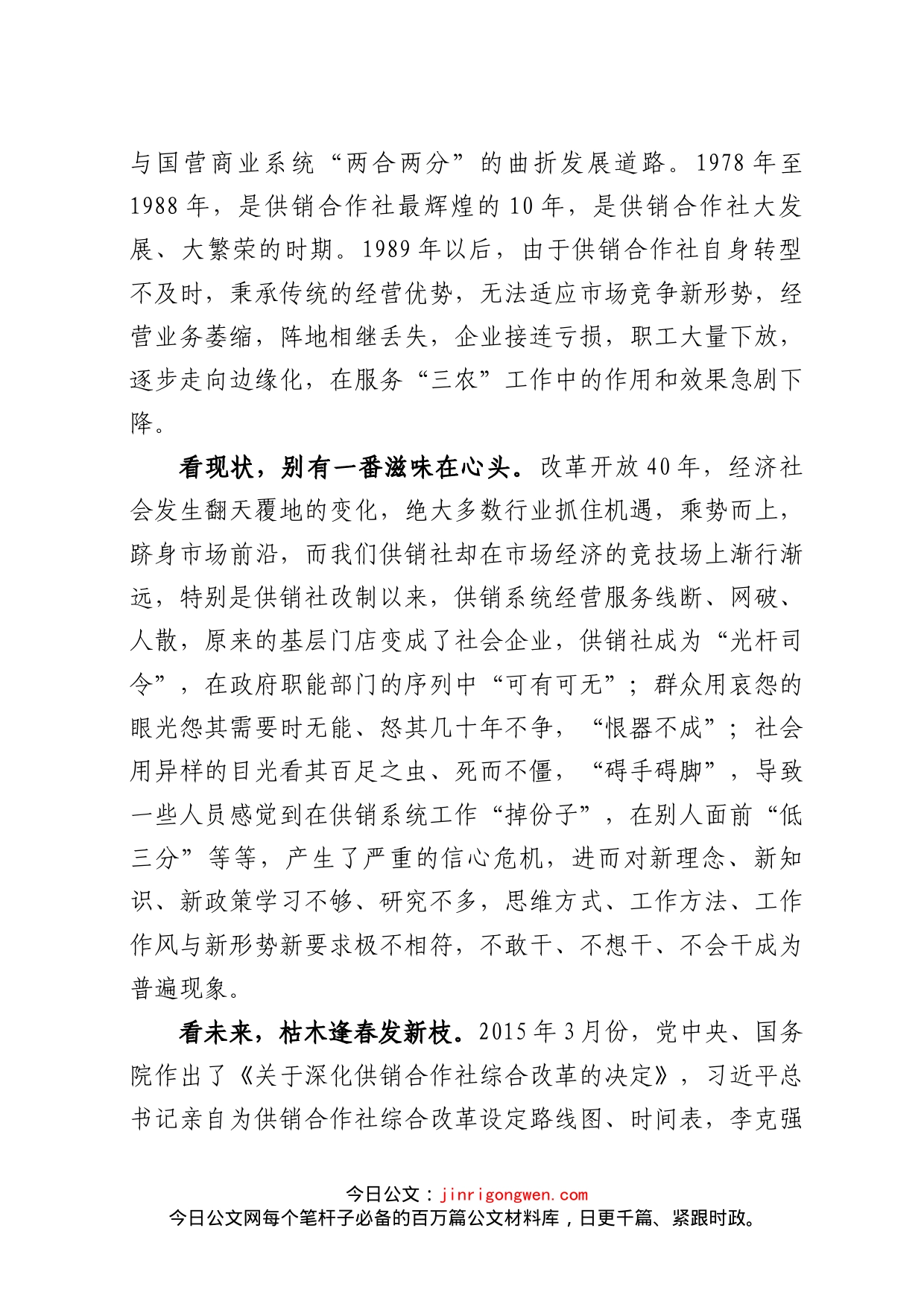 在全县供销工作会议上的讲话_第2页