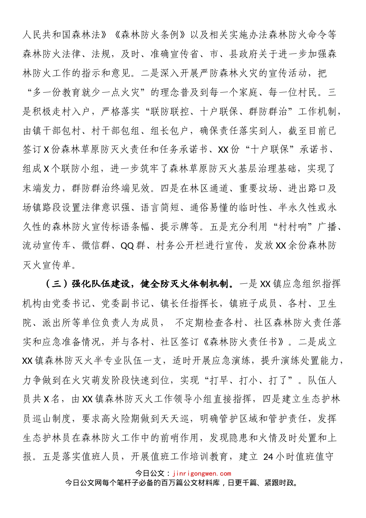 县XX镇2022年森林防灭火工作总结_第2页