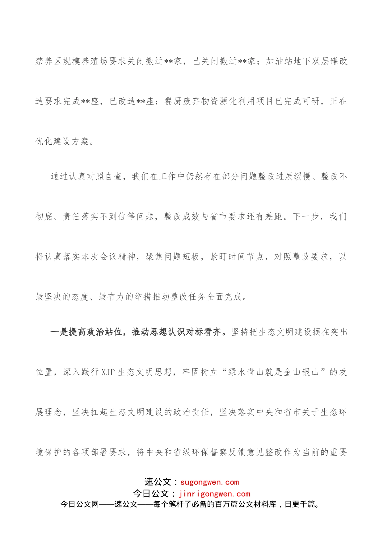 在全市生态环境问题整改集中攻坚推进会议上的发言_第2页