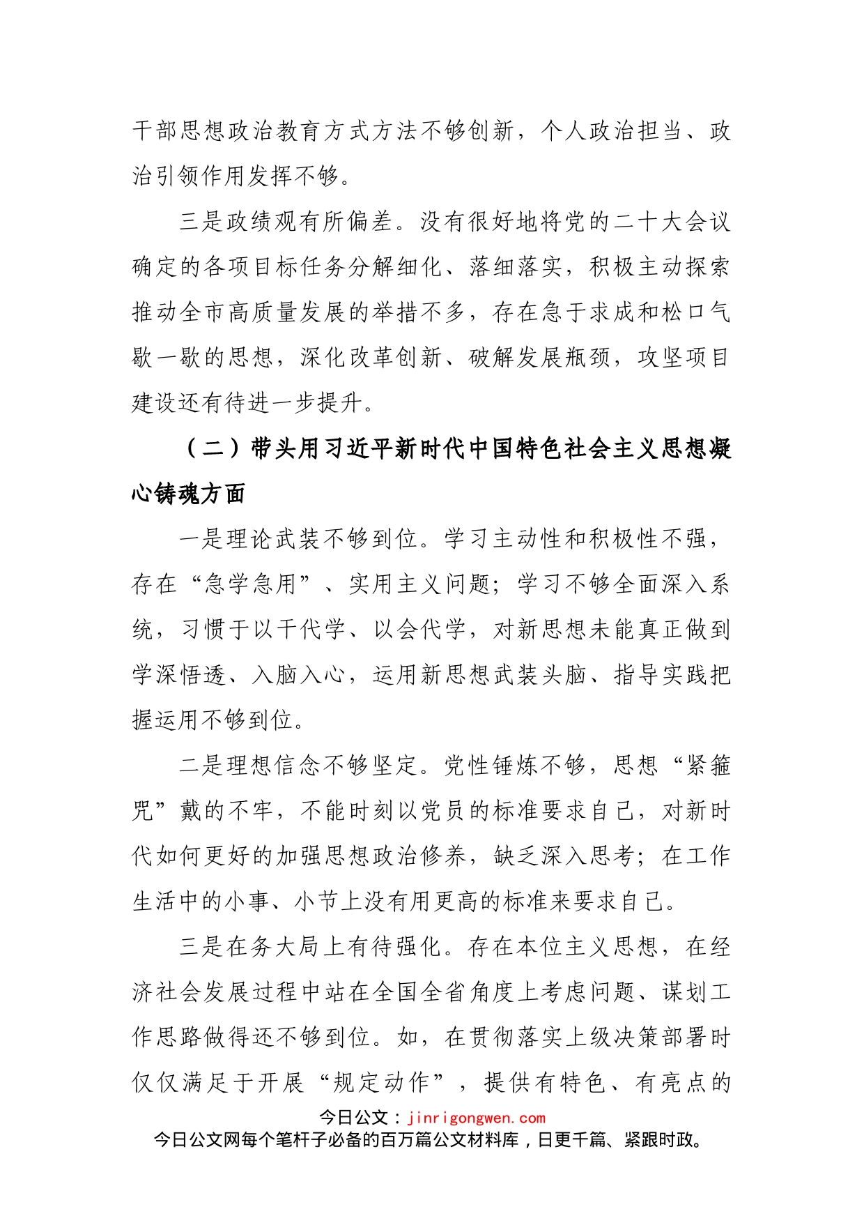 市委书记2022年民主生活会_第2页