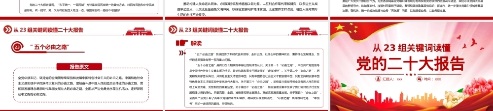 从23组关键词读懂二十大报告PPT课件模板