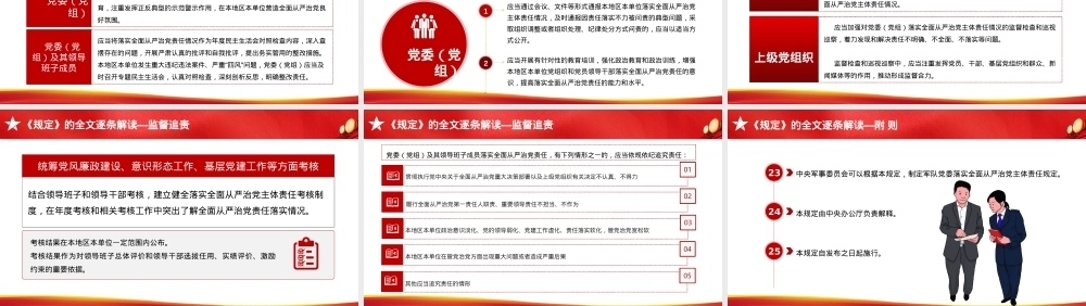 学习党委党组落实全面从严治党主体责任规定PPT课件模板