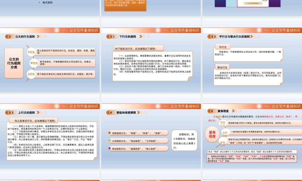 公文写作学习PPT课件模板