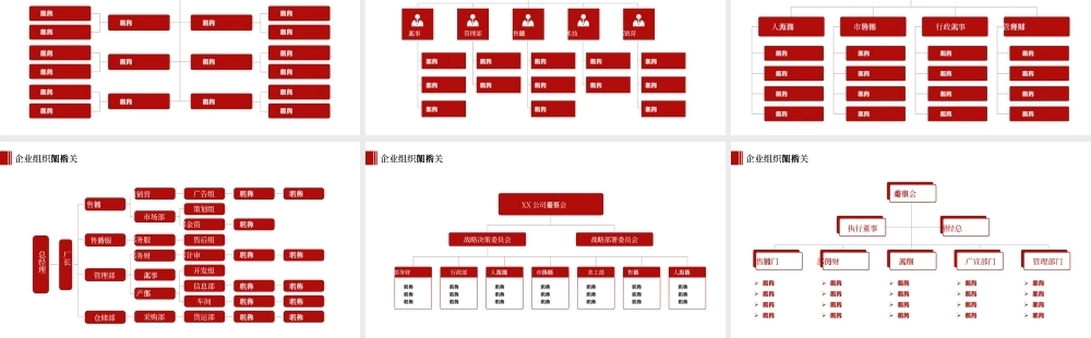 党务组织架构图标合集PPT课件模板