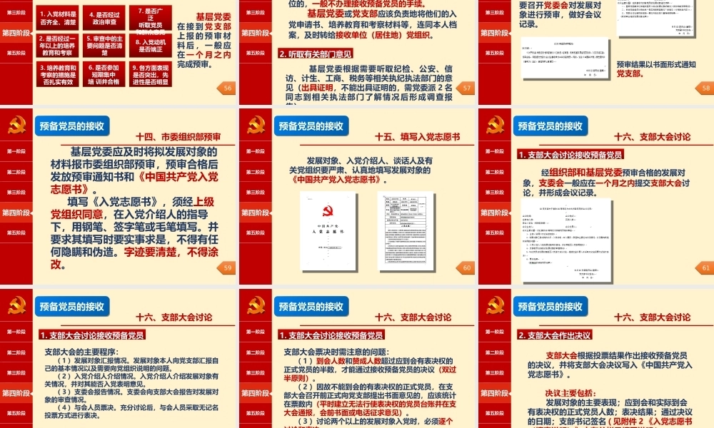 发展党员工作实务PPT课件模板