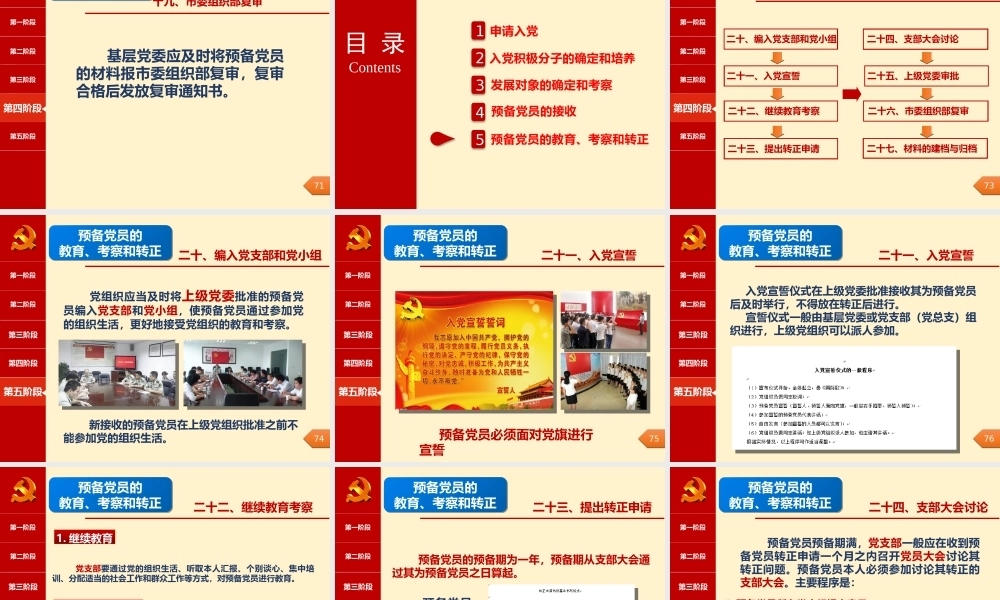 发展党员工作实务PPT课件模板
