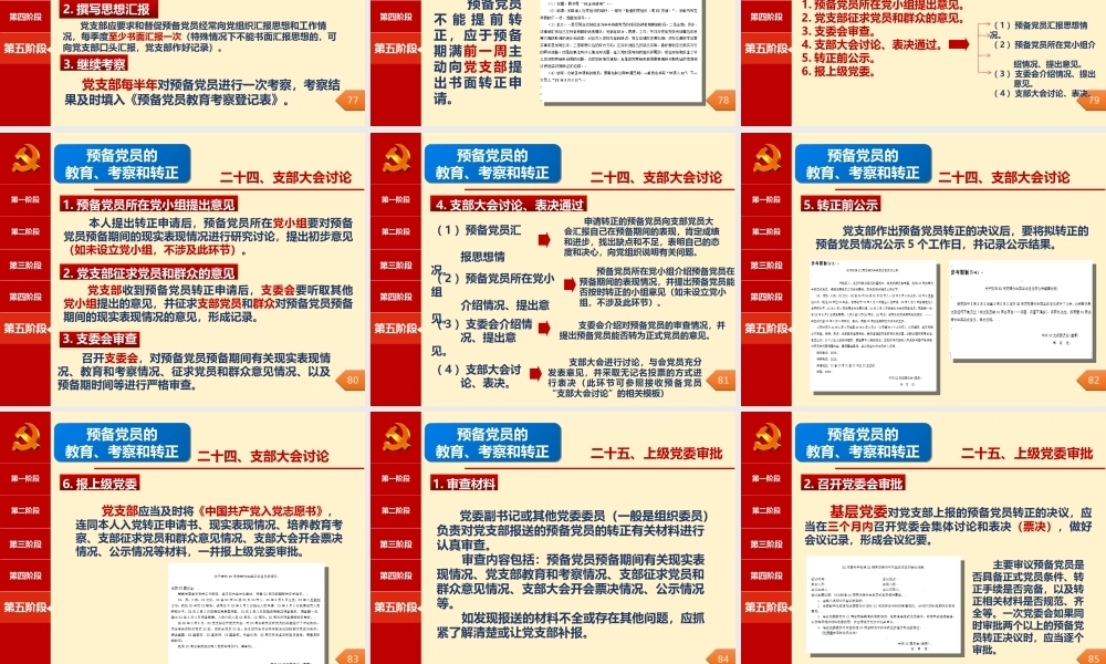 发展党员工作实务PPT课件模板