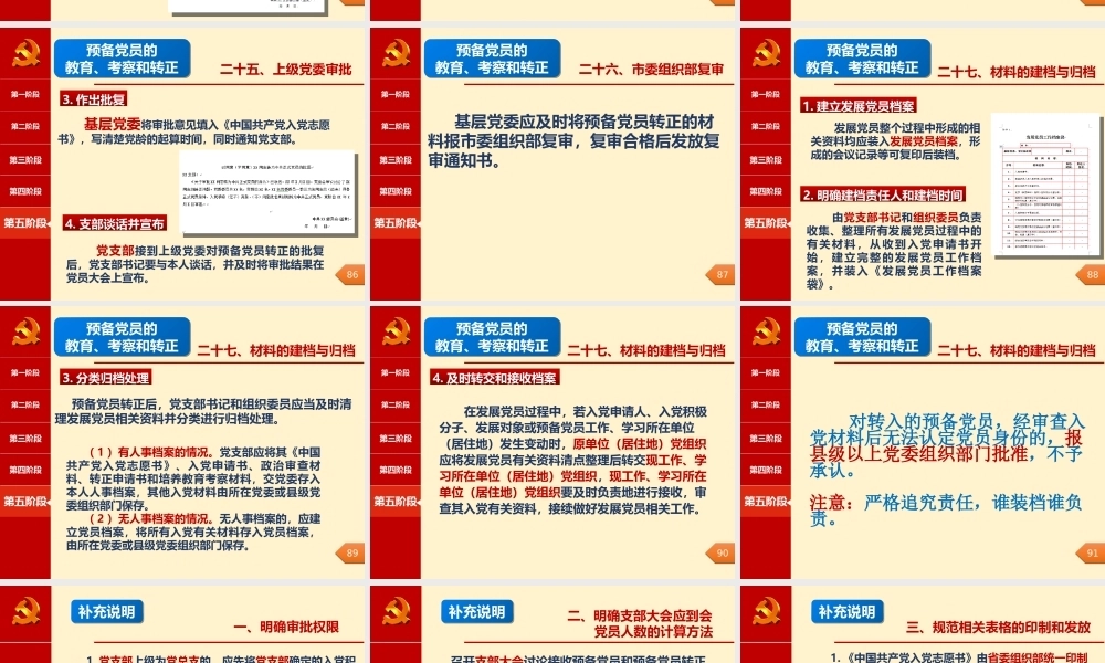发展党员工作实务PPT课件模板