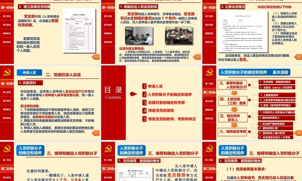 发展党员工作实务PPT课件模板