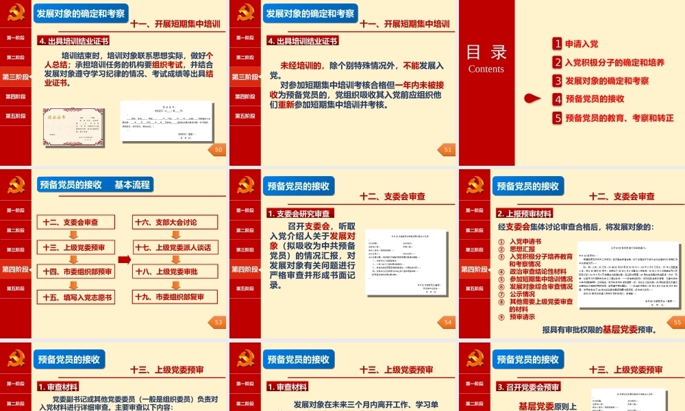 发展党员工作实务PPT课件模板