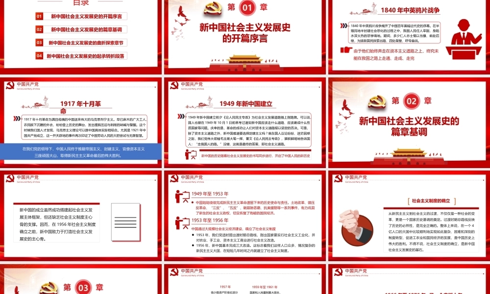 社会主义发展史PPT课件模板