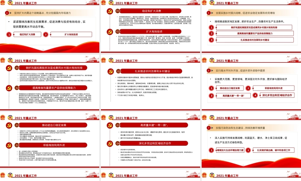 素材：两会精神政府工作报告解读PPT课件模板