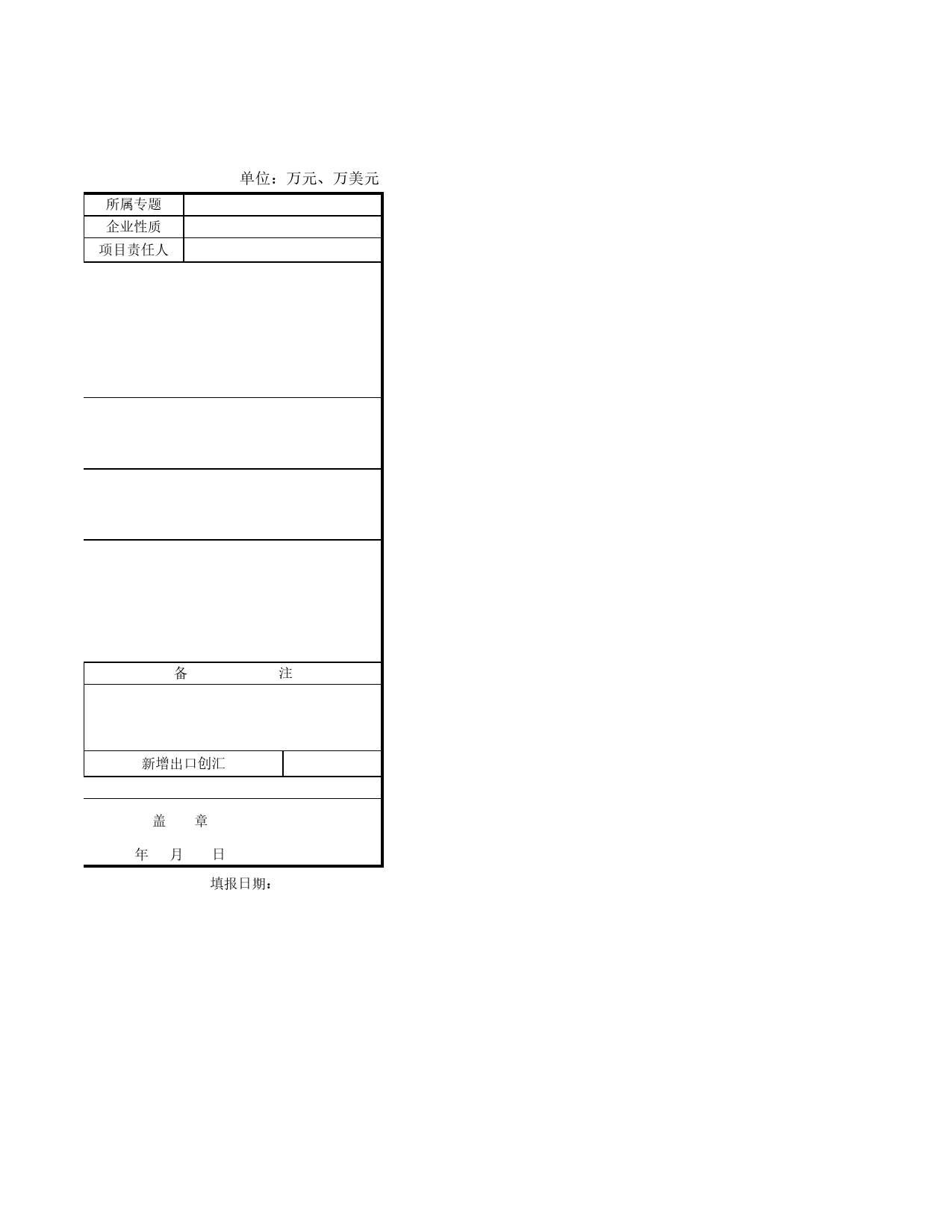 中小企业技术改造项目基本情况表Excel表格模板_第2页