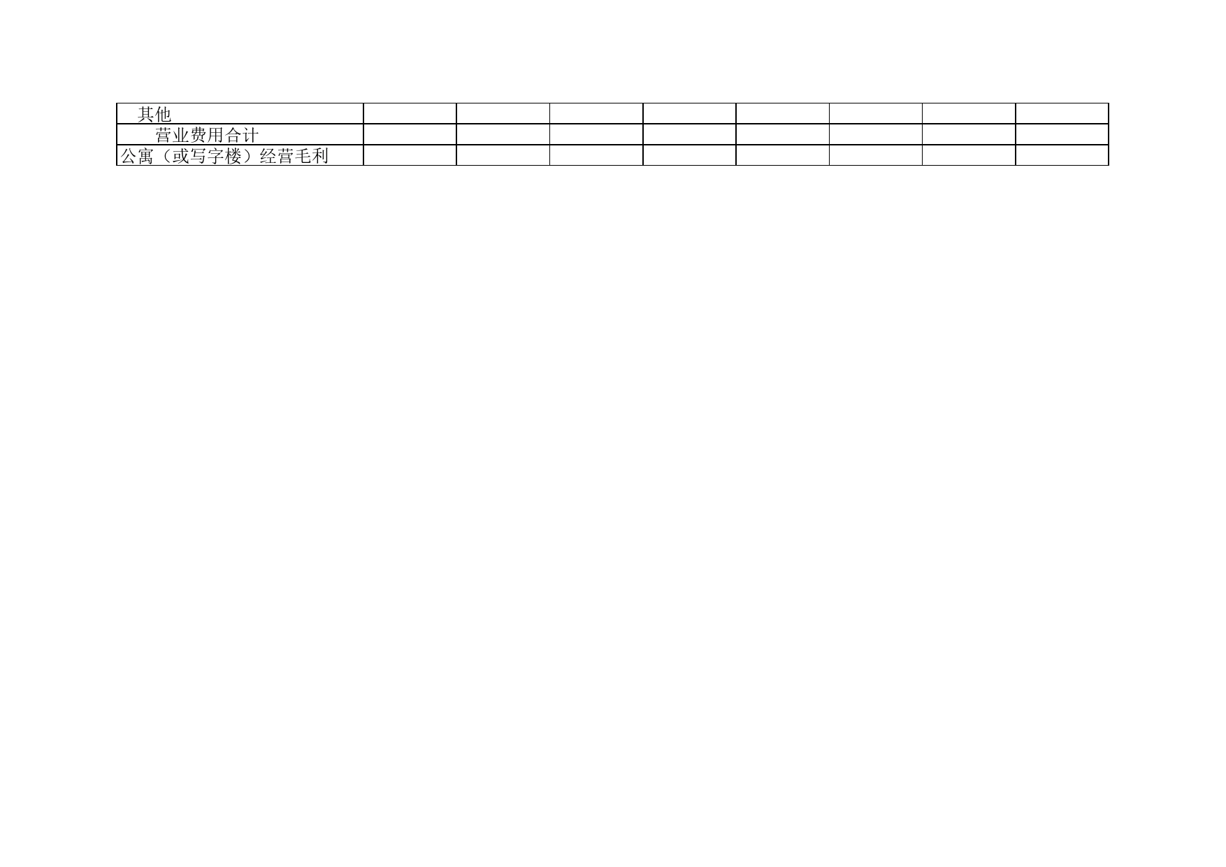 公寓（或写字楼）经营情况明细表Excel表格模板_第2页