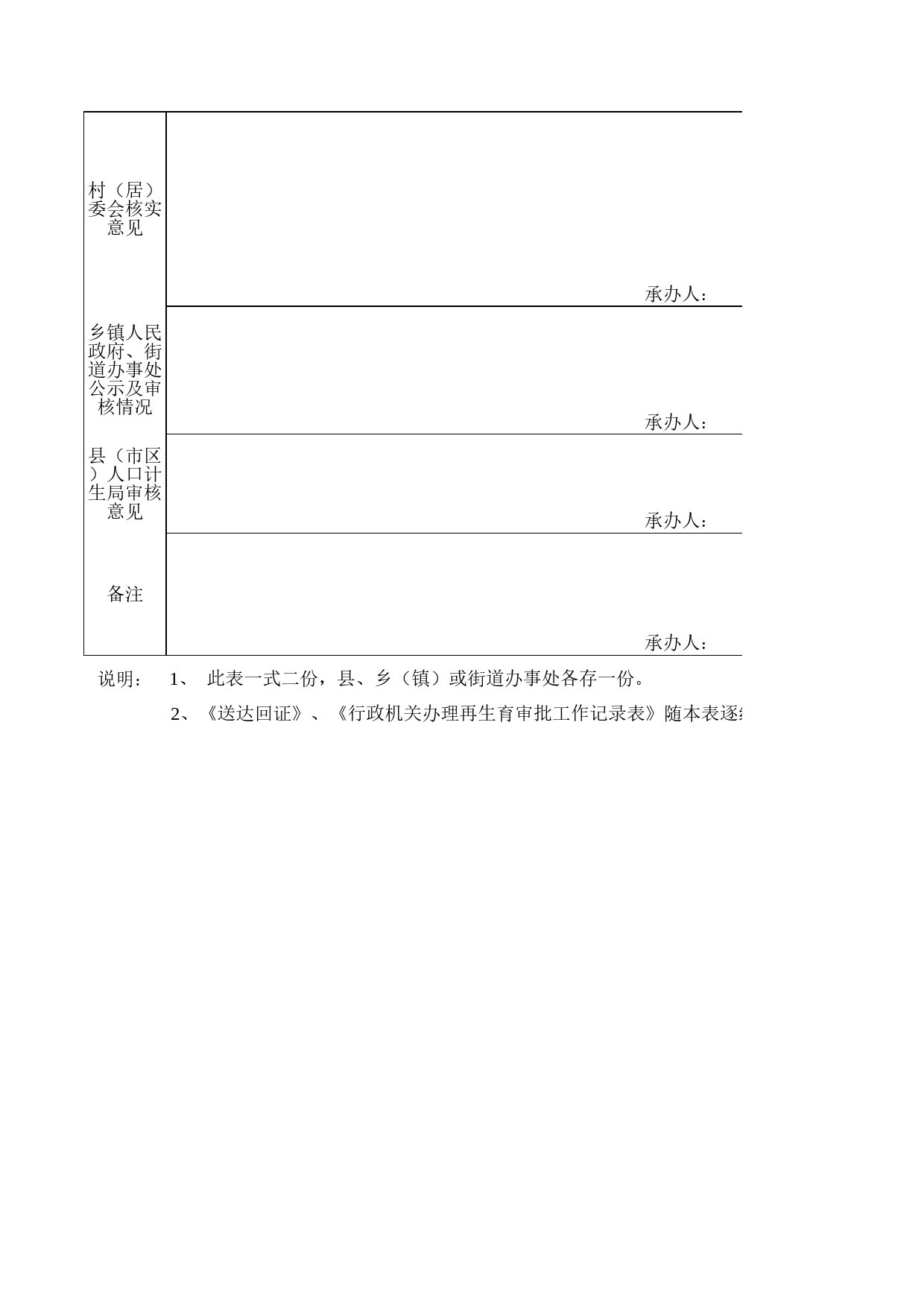 夫妻再生育申请审批表Excel表格模板_第2页