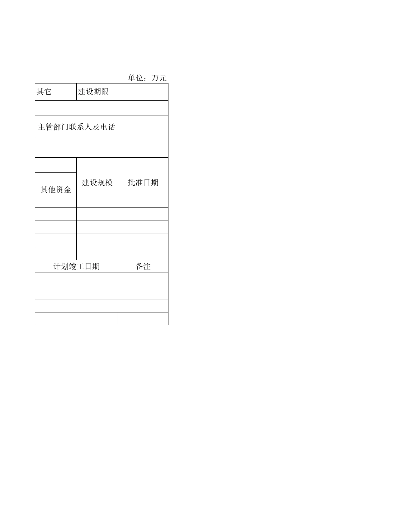 建设项目基本情况表Excel表格模板_第2页