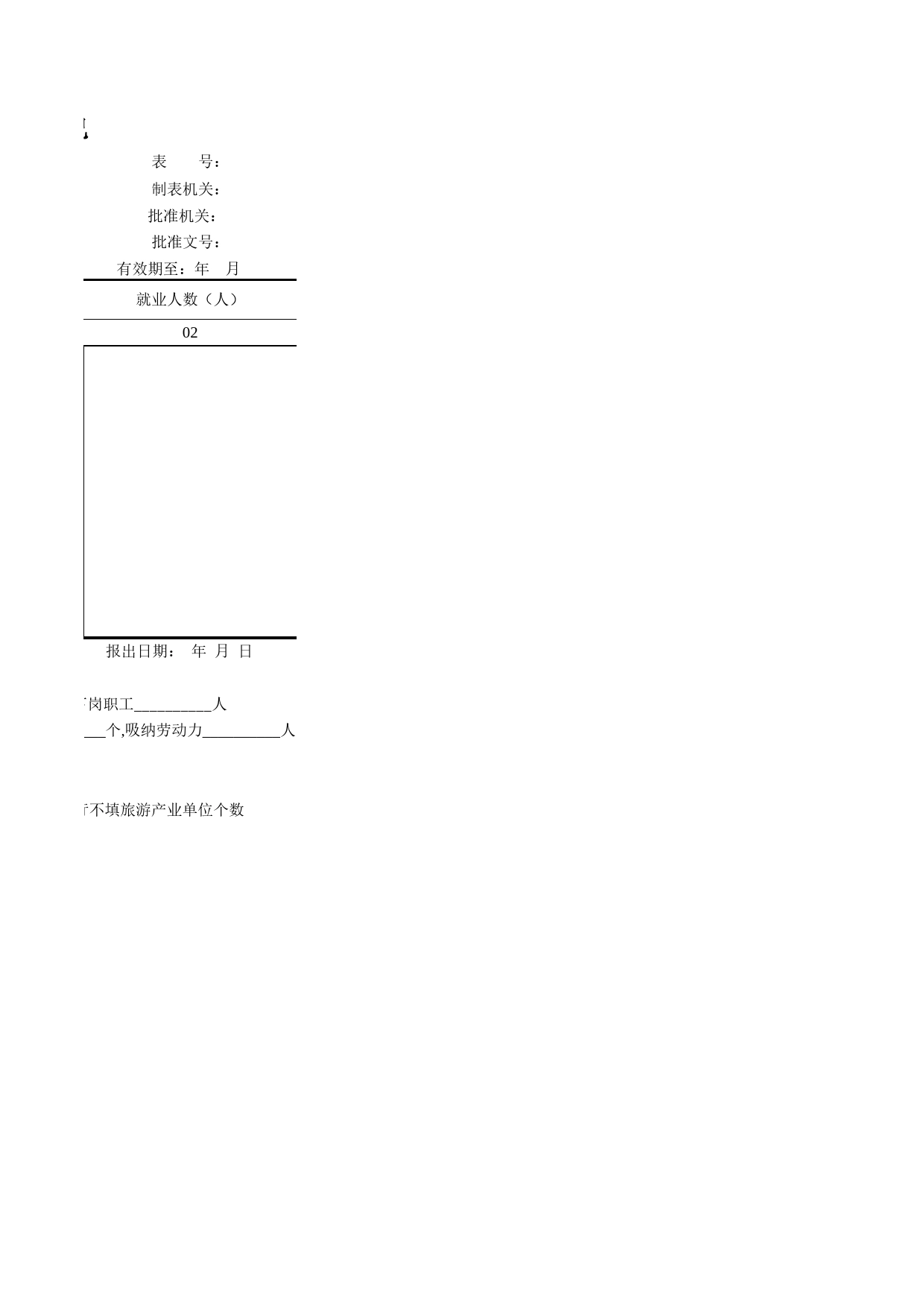 新增旅游产业直接就业人数情况Excel表格模板_第2页