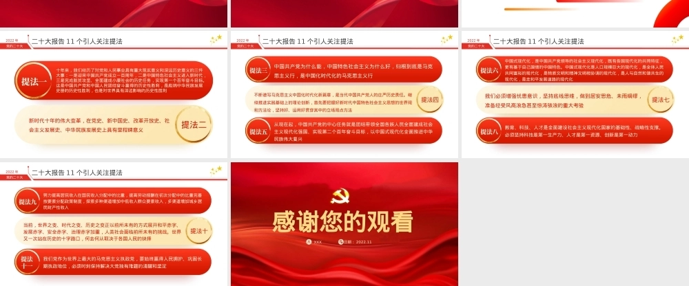 党的二十大报告学习解读（ppt）PPT课件模板