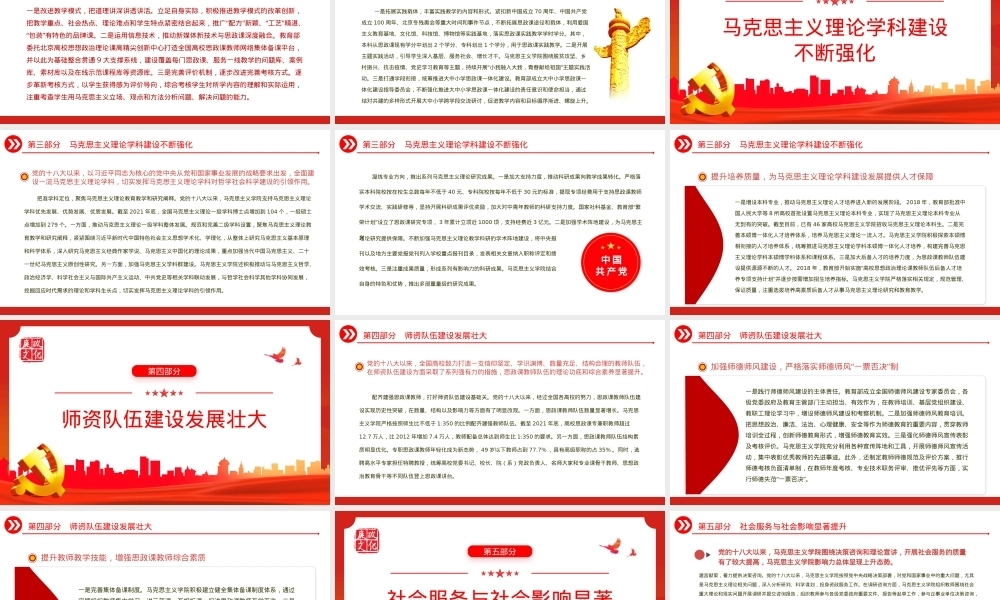 党的十八大以来马克思主义学院建设述评PPT（20221014）PPT课件模板