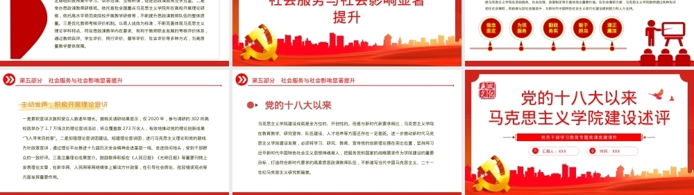 党的十八大以来马克思主义学院建设述评PPT（20221014）PPT课件模板