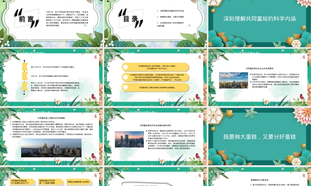 共同富裕主题党课讲稿（ppt）PPT课件模板