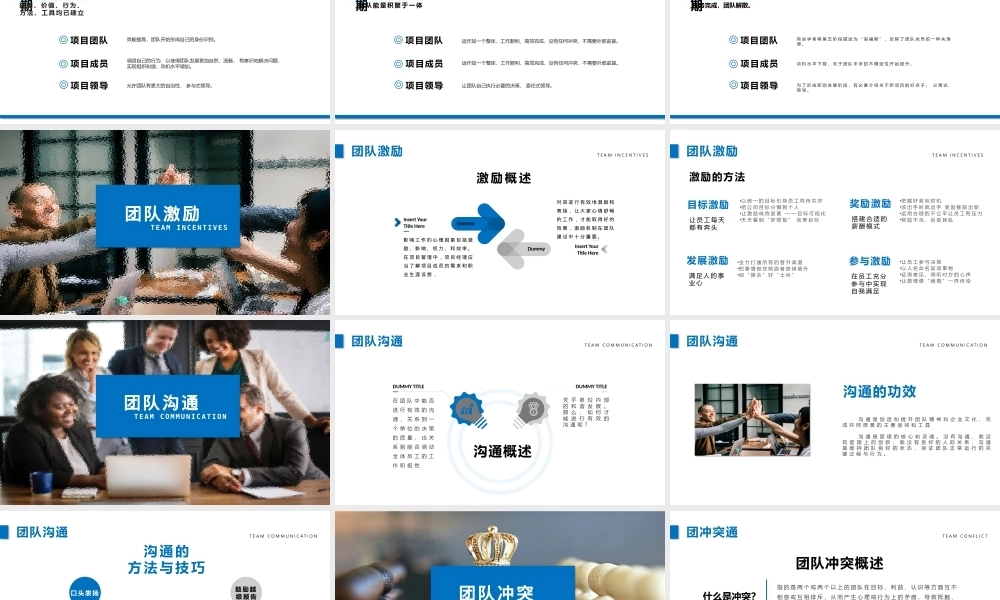 团队建设与管理PPTPPT课件模板