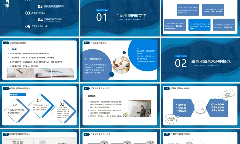 提升员工质量意识PPTPPT课件模板