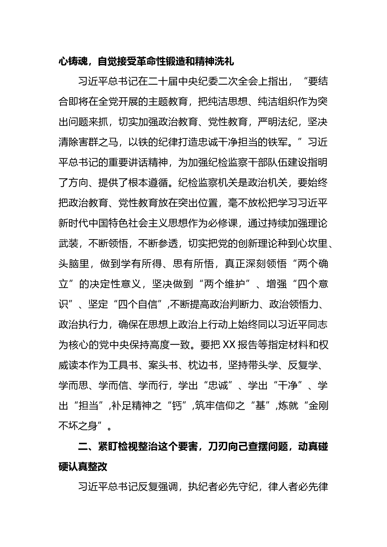 2023纪检监察干部队伍教育整顿专题学习研讨心得体会发言材料3篇_第2页