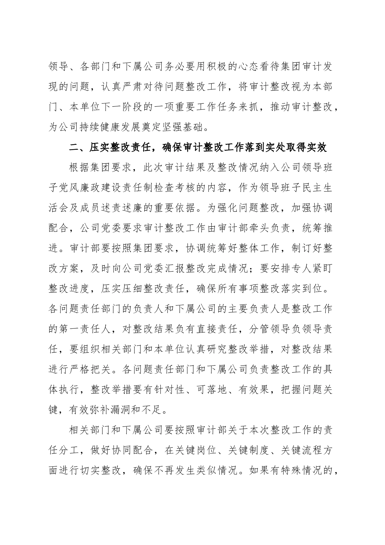 国企领导在审计整改启动会上的讲话_第2页