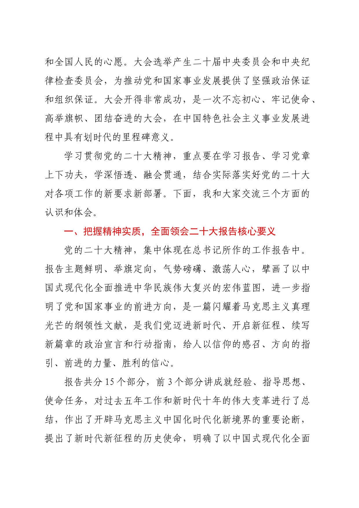 传达学习党的二十大精神大会上的党课提纲——深入学习贯彻党的二十大精神在新的征程上推动各项工作新发展_第2页