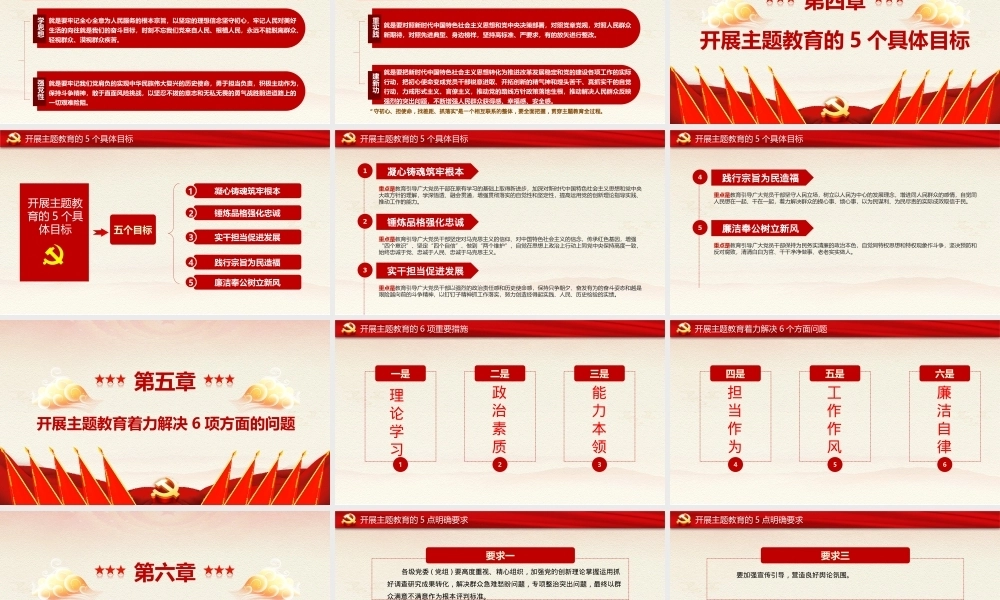 主题教育PPT：紧紧锚定开展主题教育的目标任务