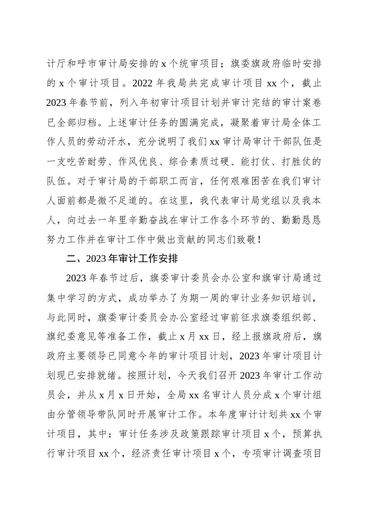 审计局局长在2023年审计工作动员会上的讲话_第2页