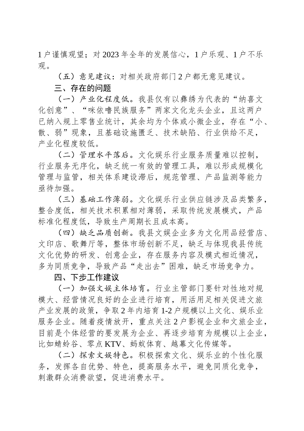 县文化体育娱乐业发展情况调研报告（20230504）_第2页