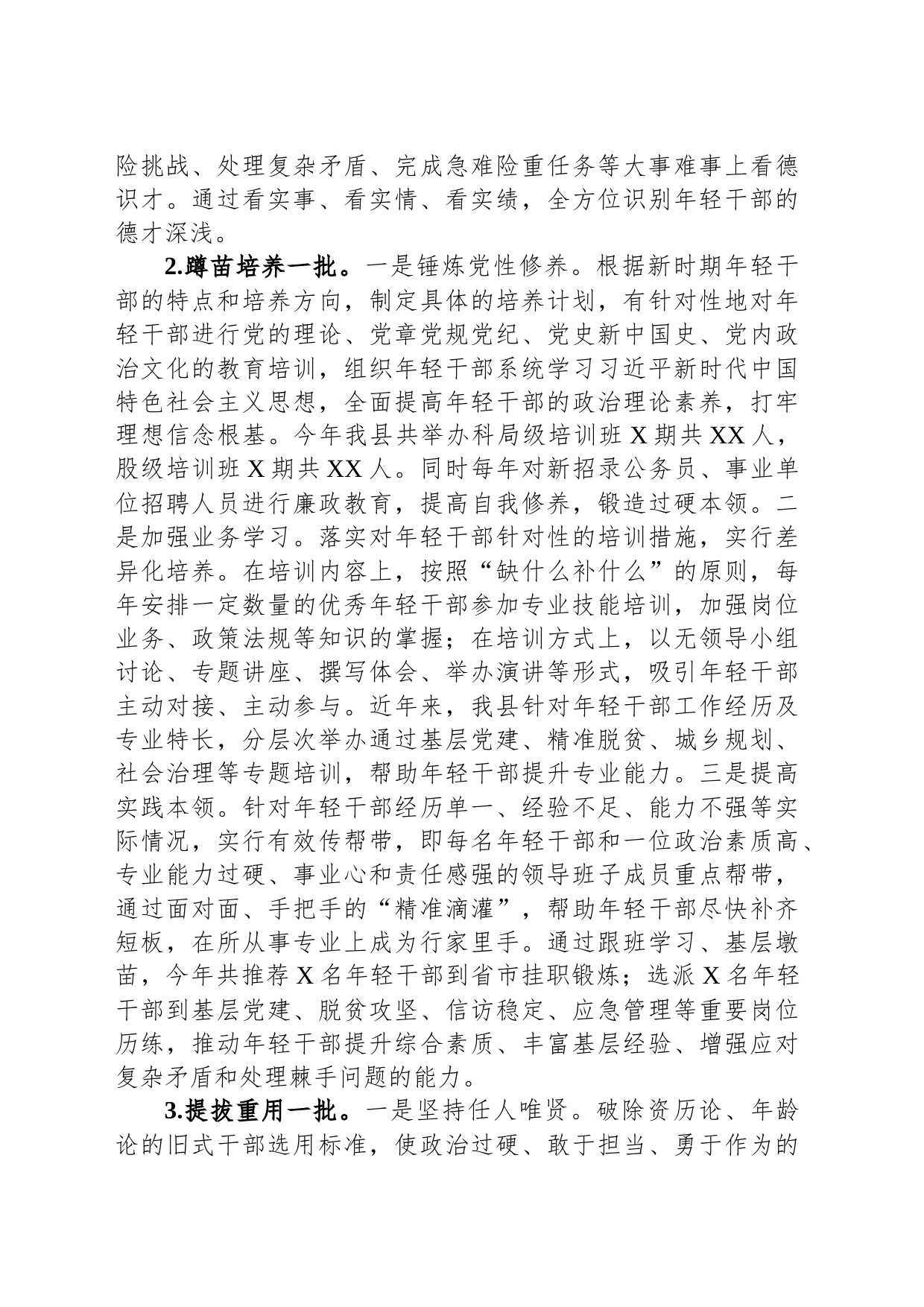 县实施新时代年轻干部成长工程情况汇报_第2页