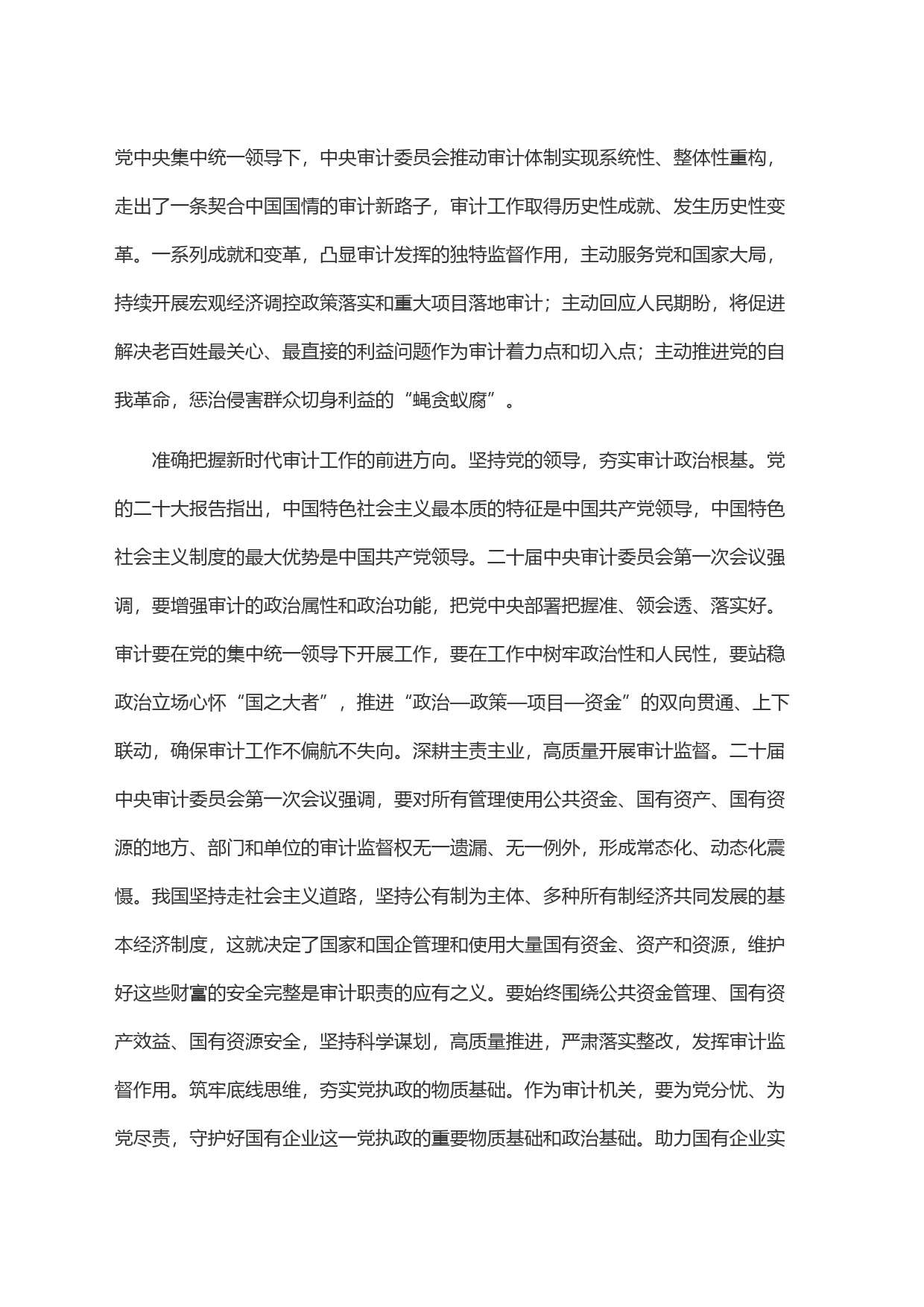 在国有企业审计工作专题研讨交流会上的发言材料_第2页