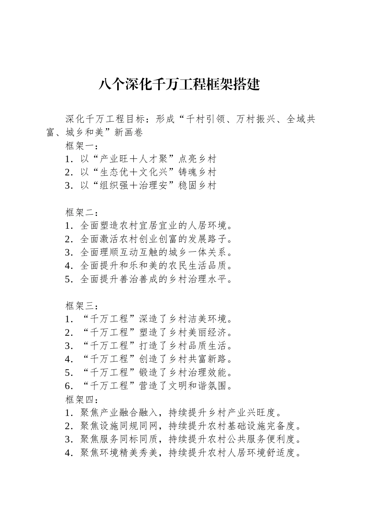 八个深化千万工程框架搭建_第1页