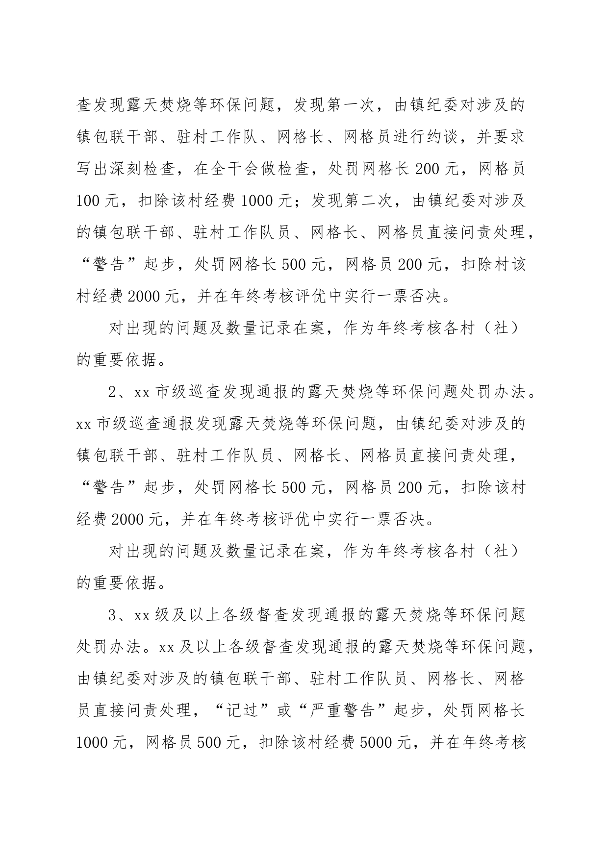 xx镇村（社）生态环保工作网格化奖惩管理办法_第2页